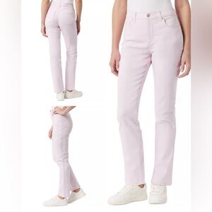 Gloria Vanderbilt Light Pink Amanda Jeans High Waisted Straight Leg